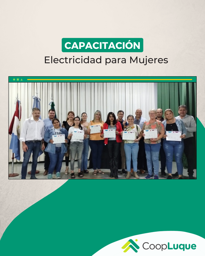 Entrega de Certificados de Capacitación en Electricidad para Mujeres